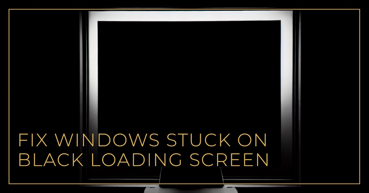 windows loading into black screen