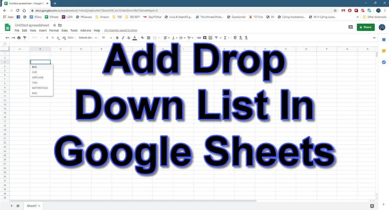 How To Add Drop Down List In Google Sheets - EasyPCMod