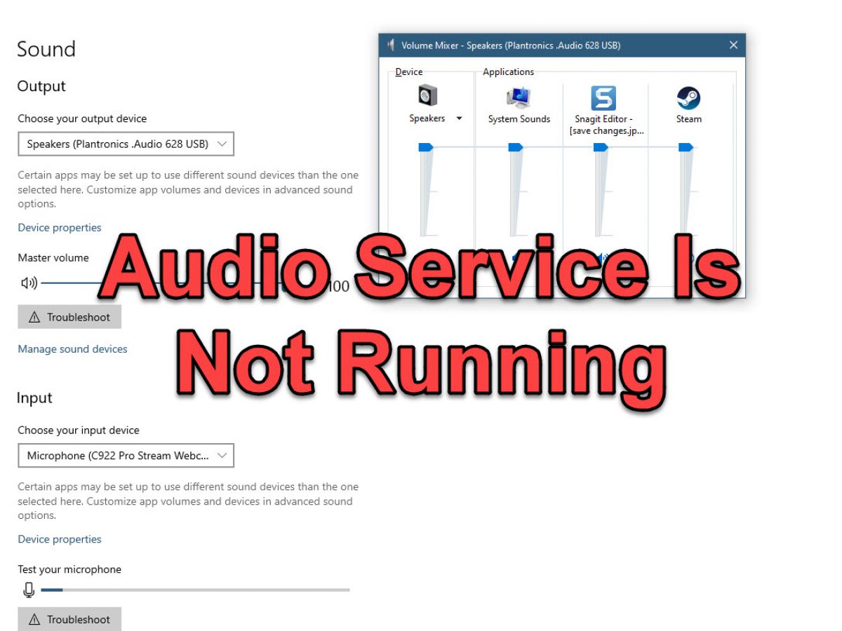 windows audio service is not running