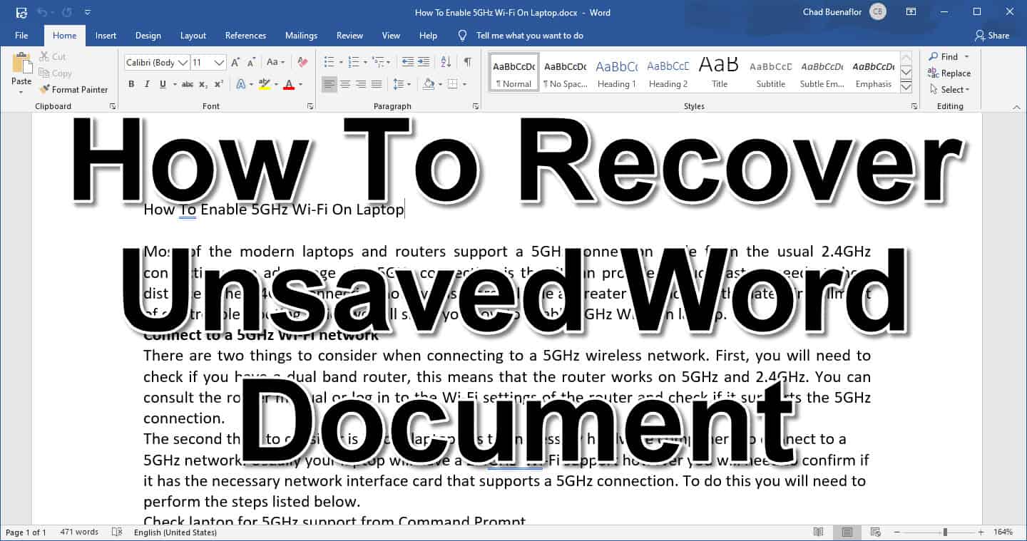 How To Recover Unsaved Word Document EasyPCMod