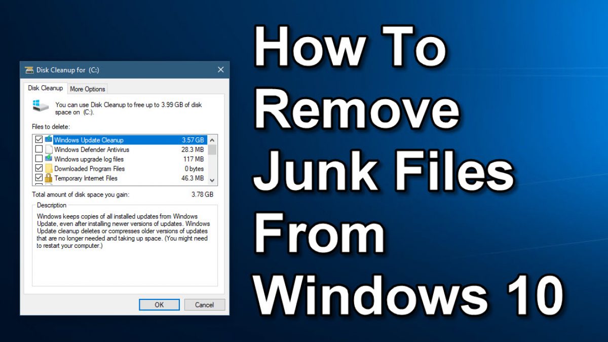 how to delete system junk in windows 10