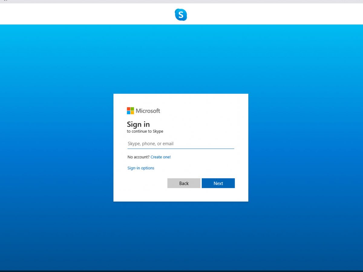 skype not signing in windows 10