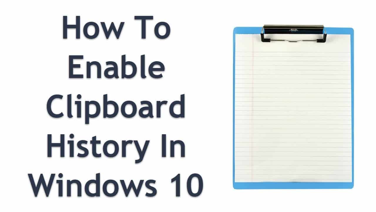see clipboard history windows 10