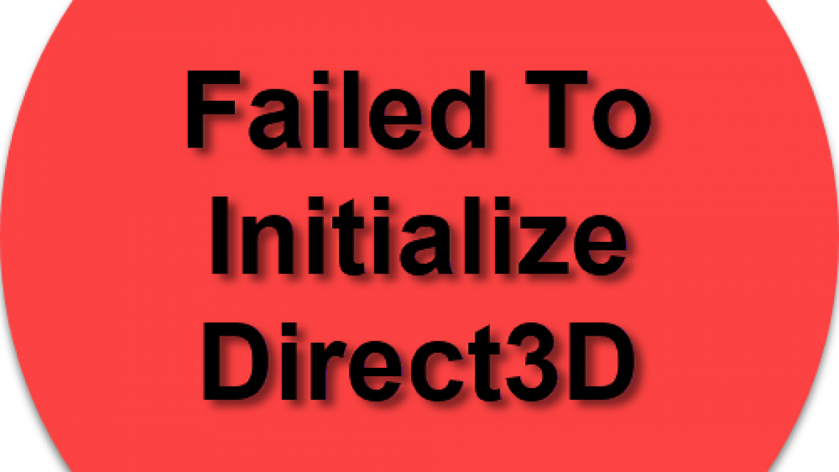 mame unable to initialize direct3d 9