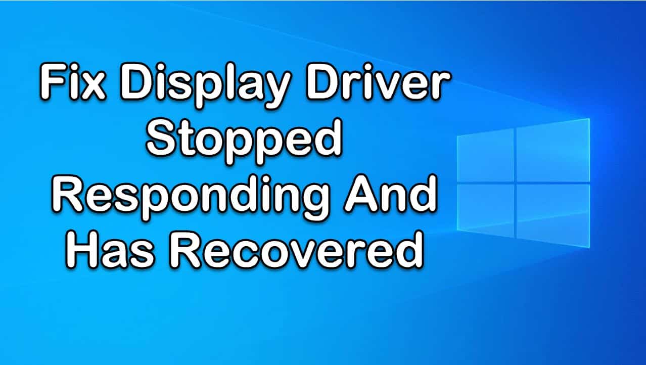 fix display driver stopped responding