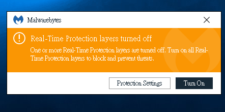 malwarebytes 3 real time protection keeps turning off