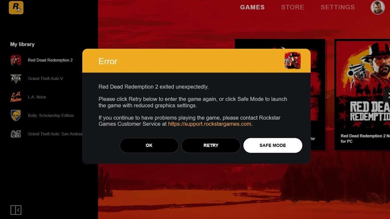 red dead wants to redownload everytime i launch the game pc