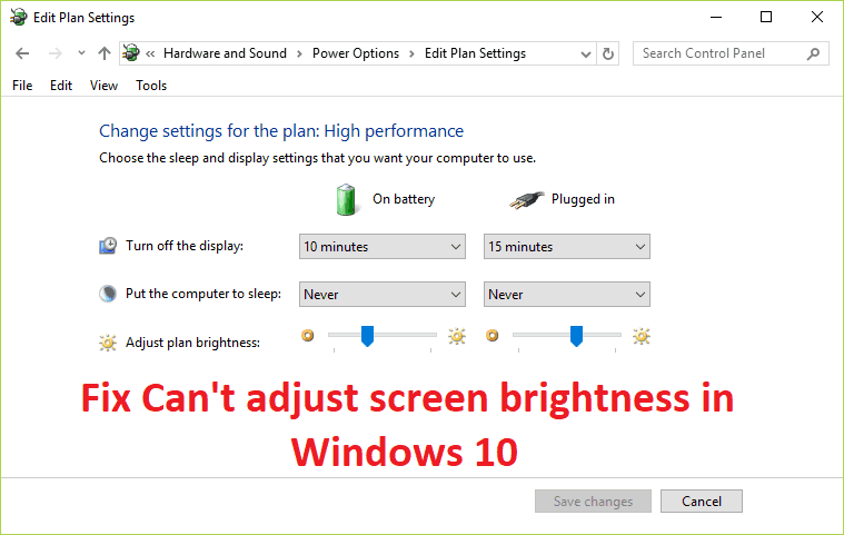 no brightness slider windows 10