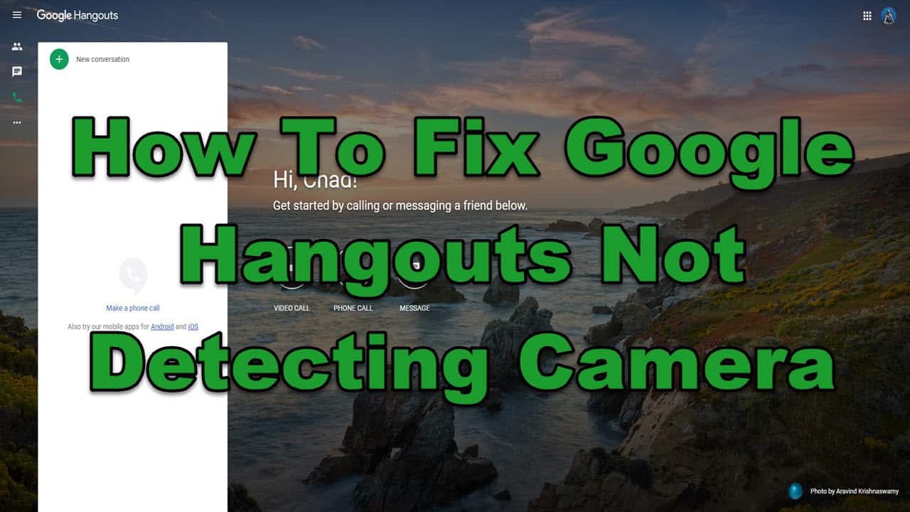turn the camera on a mac for google hangouts